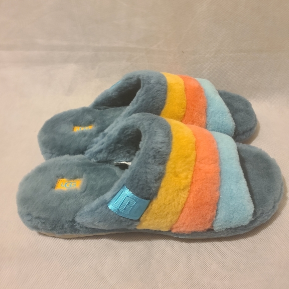 UGG Men\'s Fluff You Stripes Slipper Marine Blue main image 6